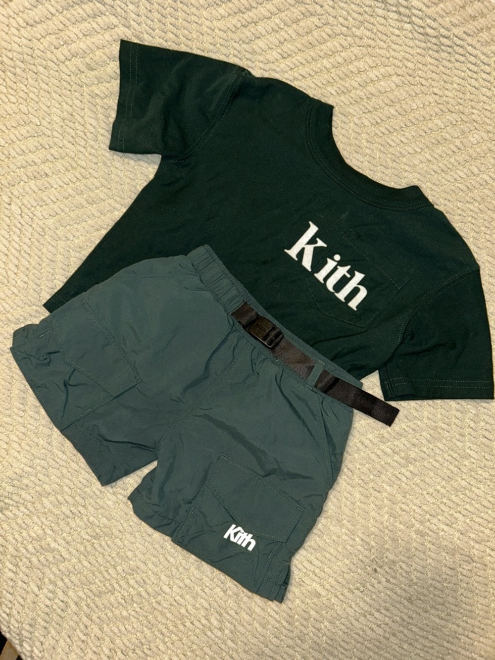 Kith Short Sleeve Tee & Belted Shorts Set